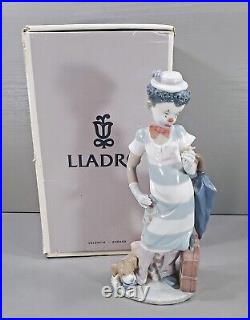 Lladro 5838 On the Move African Black Legacy Circus Clown & Dog Figurine with Box