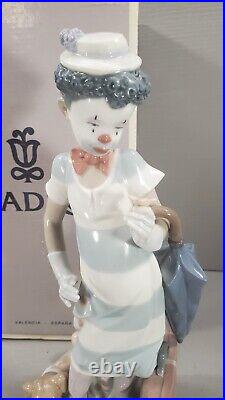 Lladro 5838 On the Move African Black Legacy Circus Clown & Dog Figurine with Box