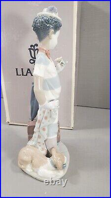 Lladro 5838 On the Move African Black Legacy Circus Clown & Dog Figurine with Box