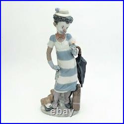 Lladro #5838'On the Move' Black Legacy Collection Clown & Dog Figurine with Box