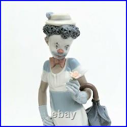 Lladro #5838'On the Move' Black Legacy Collection Clown & Dog Figurine with Box