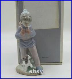 Lladro 6017 Thursday's Child Boy with Dog Porcelain Figurine in Box