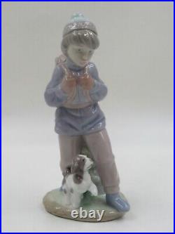 Lladro 6017 Thursday's Child Boy with Dog Porcelain Figurine in Box