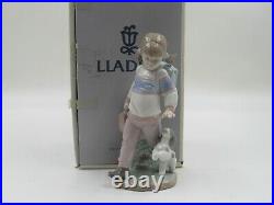 Lladro 6018 Thursday's Child Girl with Dog Porcelain Figurine in Box