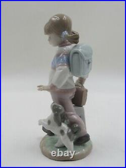 Lladro 6018 Thursday's Child Girl with Dog Porcelain Figurine in Box