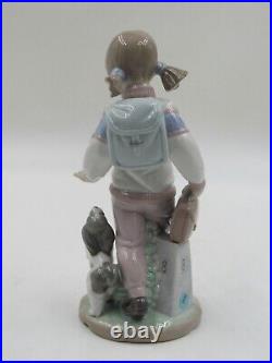 Lladro 6018 Thursday's Child Girl with Dog Porcelain Figurine in Box