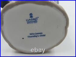 Lladro 6018 Thursday's Child Girl with Dog Porcelain Figurine in Box