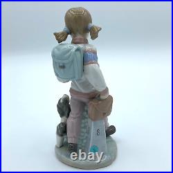 Lladro 6018 Thursday's Child Girl with Dog Porcelain Figurine in Box MINT