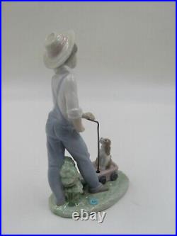 Lladro 6021 Saturday's Child Boy with Dog Porcelain Figurine in Box