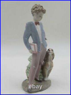 Lladro 6023 Sunday's Child Boy with Dog Porcelain Figurine