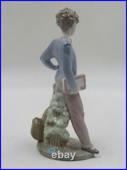 Lladro 6023 Sunday's Child Boy with Dog Porcelain Figurine