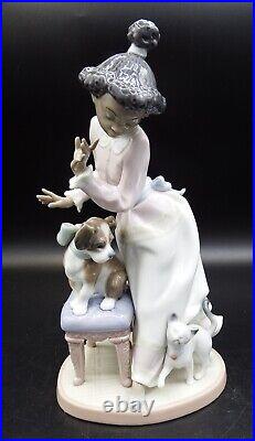 Lladro #6026 My Turn Dog & Cat African Black Legacy 2nd MINT