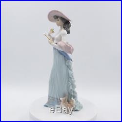 Lladro 6246 Sunday's Best 11 Woman in Dress with Hat, Dog Figurine with Box