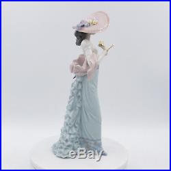 Lladro 6246 Sunday's Best 11 Woman in Dress with Hat, Dog Figurine with Box