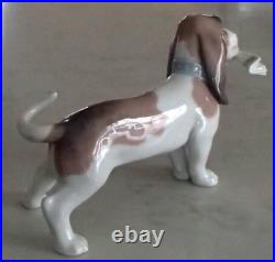 Lladro 6398 Morning Delivery Basset Hound puppy dog w newspaper MIB, RV$250