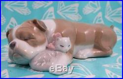 Lladro # 6417 UNLIKELY FRIENDS Cat & Dog MIB