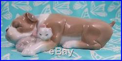 Lladro # 6417 UNLIKELY FRIENDS Cat & Dog MIB