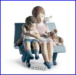 Lladro 6446 Surrounded by love Boy and Girl with the Dog 01006446 New