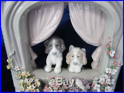 Lladro #6502 Please Come Home! Brand Nib Dogs Window Cute Holiday Save$$ F/sh