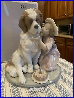 Lladro 6632 A Birthday Kiss with Original Box Perfect Condition