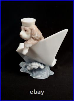 Lladro 6642 Little Stowaway Original Box Mint Condition Barco De Papel Puppy Dog