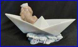 Lladro 6642 Little Stowaway Original Box Mint Condition Barco De Papel Puppy Dog