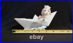 Lladro 6642 Little Stowaway Original Box Mint Condition Barco De Papel Puppy Dog