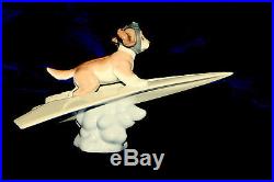 Lladro #6665 Let's Fly Away Brand New In Box Dog On Paper Airplane Bargain F/sh