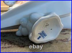 Lladro 6665 Lets Fly Away Dog On A Paper Plane Excellent