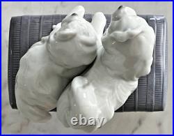 Lladro 6688 Sitting Pretty 2 Maltese Puppy Dogs Sitting Pretty MWOB, RV$560