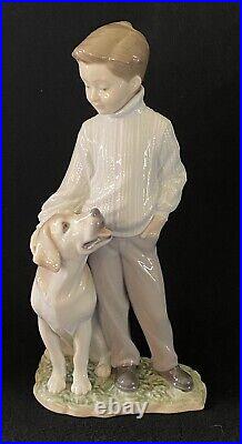 Lladro #6902 My Loyal Friend Boy & Dog Figurine with original box! MINT