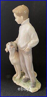 Lladro #6902 My Loyal Friend Boy & Dog Figurine with original box! MINT