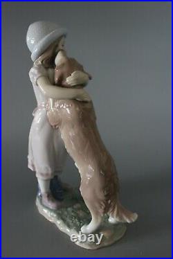 Lladro 6903 Warm Welcome 25cm Girl with Dog Figure VGC