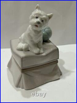 Lladro #6985 My Favorite Companion Westie Schnauzer Dog 2002 Made In Spain