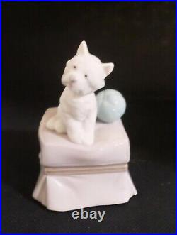 Lladro 6985 My Favorite Companion Westie dog with ball MWOB, RV$225