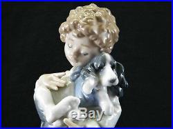 Lladro 7609 My Buddy Collectors Society 1989 Boy Dog Puppy Spain Porcelain MINT