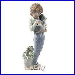Lladro #7609 My Buddy Figurine, Young Boy with Dog Collector's Society Retired