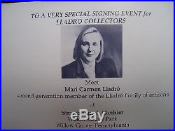 Lladro #7617 Garden Classic 1990 Lady Parasol Dog Signed By Mari Carmen In A Box