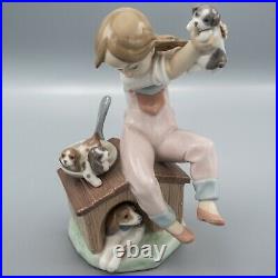 Lladro 7621 Pick of the Litter Girl Dog Puppy Figurine Box FREE USA SHIPPING
