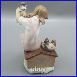 Lladro 7621 Pick of the Litter Girl Dog Puppy Figurine Box FREE USA SHIPPING