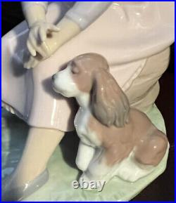 Lladro 7645 By My Side RETIRED! Glossy! Mint condition! No Box! Rare