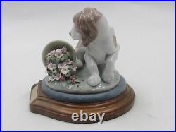 Lladro 7672 It Wasn't Me Lladro Society 1998 Porcelain Dog Figurine in Box