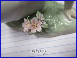 Lladro 7711 Playtime with Petals Girl with Dog Figurine Nice BIN! Excellent