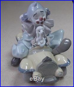 Lladro 8136 Trip to the Circus clown with dog in yellow toy car MWOB, RV$770