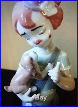 Lladro 8237 Stage Partners girl clown with Puppy Dog UTOPIA MWOB, RV$325
