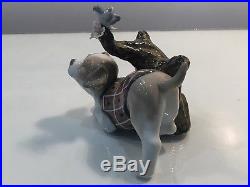 Lladro #8381 Blossoms For The Puppy Dog Flowers Bird On Branch MINT & Signed