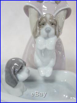 Lladro #9280 Bathing My Puppies Brand Nib Girl Puppy Dog Save$ Free Shipping