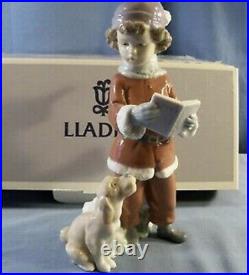 Lladro A Christmas Duet figurine #6714 Boy and Dog