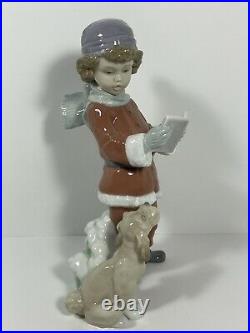 Lladro A Christmas Duet figurine #6714 Boy and Dog