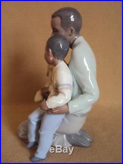 Lladro A MOMENT TO REMEMBER African Black Legacy Father with Son and Dog NIB